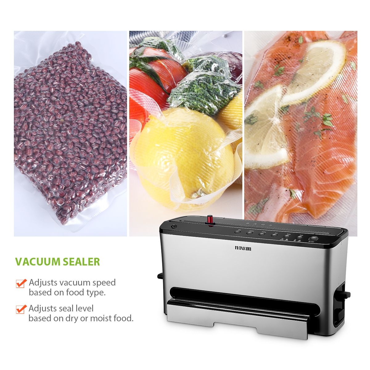 Maxkon Vertical Vacuum Food Sealer Made from Stainless Steel Crazy Sales
