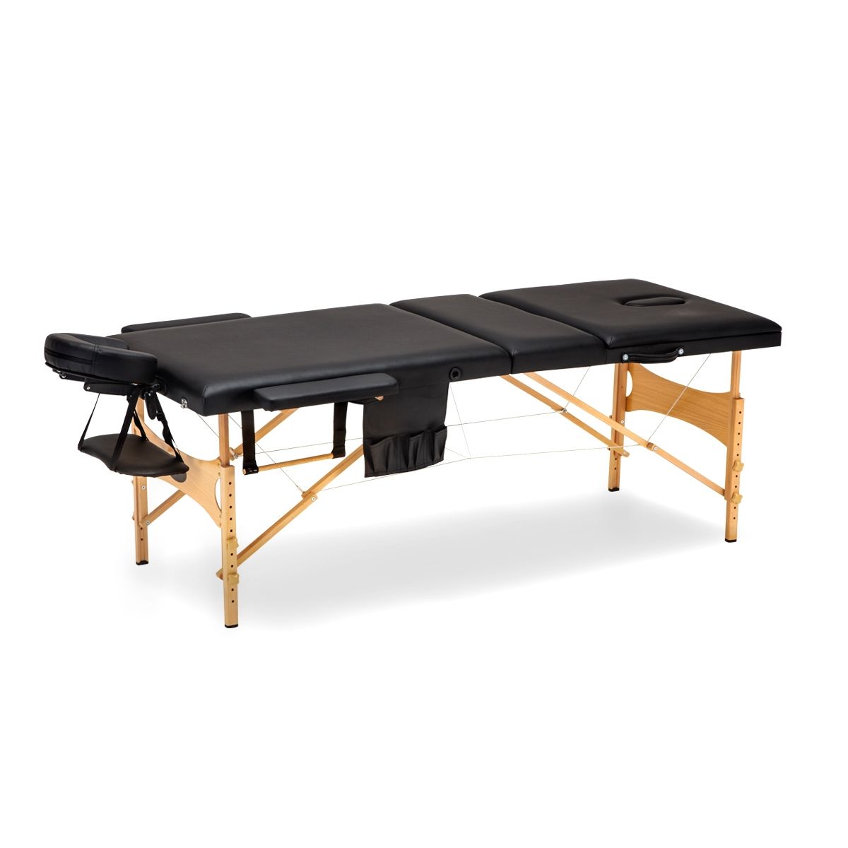 3 fold 75 CM Black Wooden Massage Therapy Bed Crazy Sales