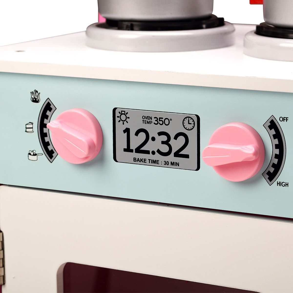 Durable Pink Wooden Toy Kitchen Set with Accessories Crazy Sales