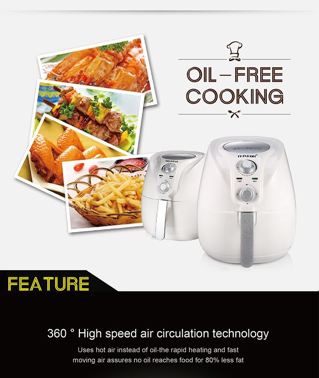 Certified Safe 3.2L Commercial Deep Fryer with Teflon Coated Basket