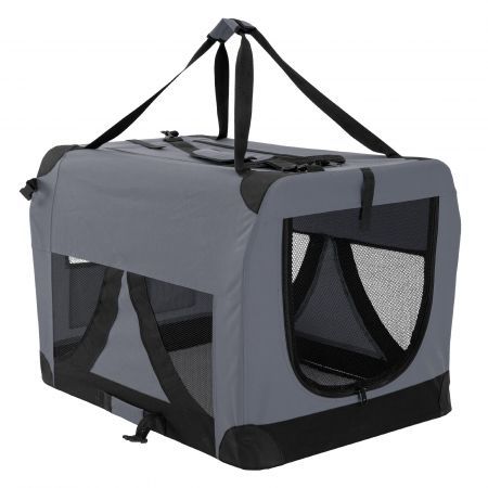 Portable Soft Dog Cage Crate Carrier XXXL GREY