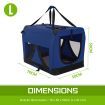 Portable Soft Dog Cage Crate Carrier L BLUE