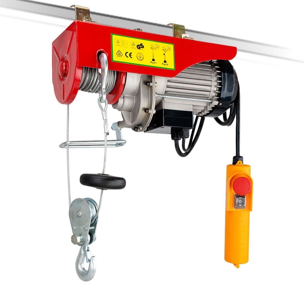 250 / 500 Kg 240V 18m Rope Electric Winch Hoist