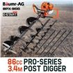 Baumr-AG 86cc Petrol Auger Post Hole Digger Fence Borer BPX-900