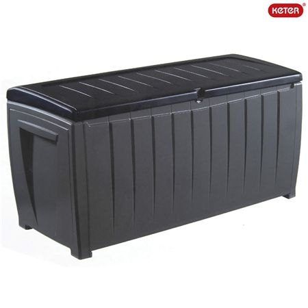 Keter Novel Outdoor Storage Box - Black and Grey | Crazy Sales