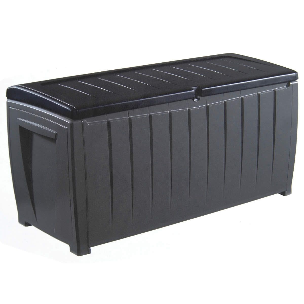 Keter Novel Outdoor Storage Box Black and Grey Crazy Sales