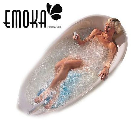 Emoka Portable Jacuzzi Bubble Spa Bath Mat - Enhanced Model with Wireless Remote Control