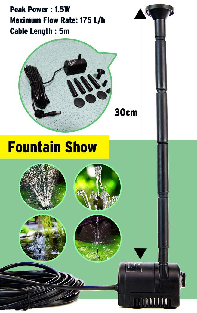 Solar Power Fountain/Pond/Pool Water Feature Pump Kit Crazy Sales