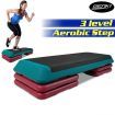 Professional Aerobic gym Workout Fitness 4 Block Bench Step - Green & Pink