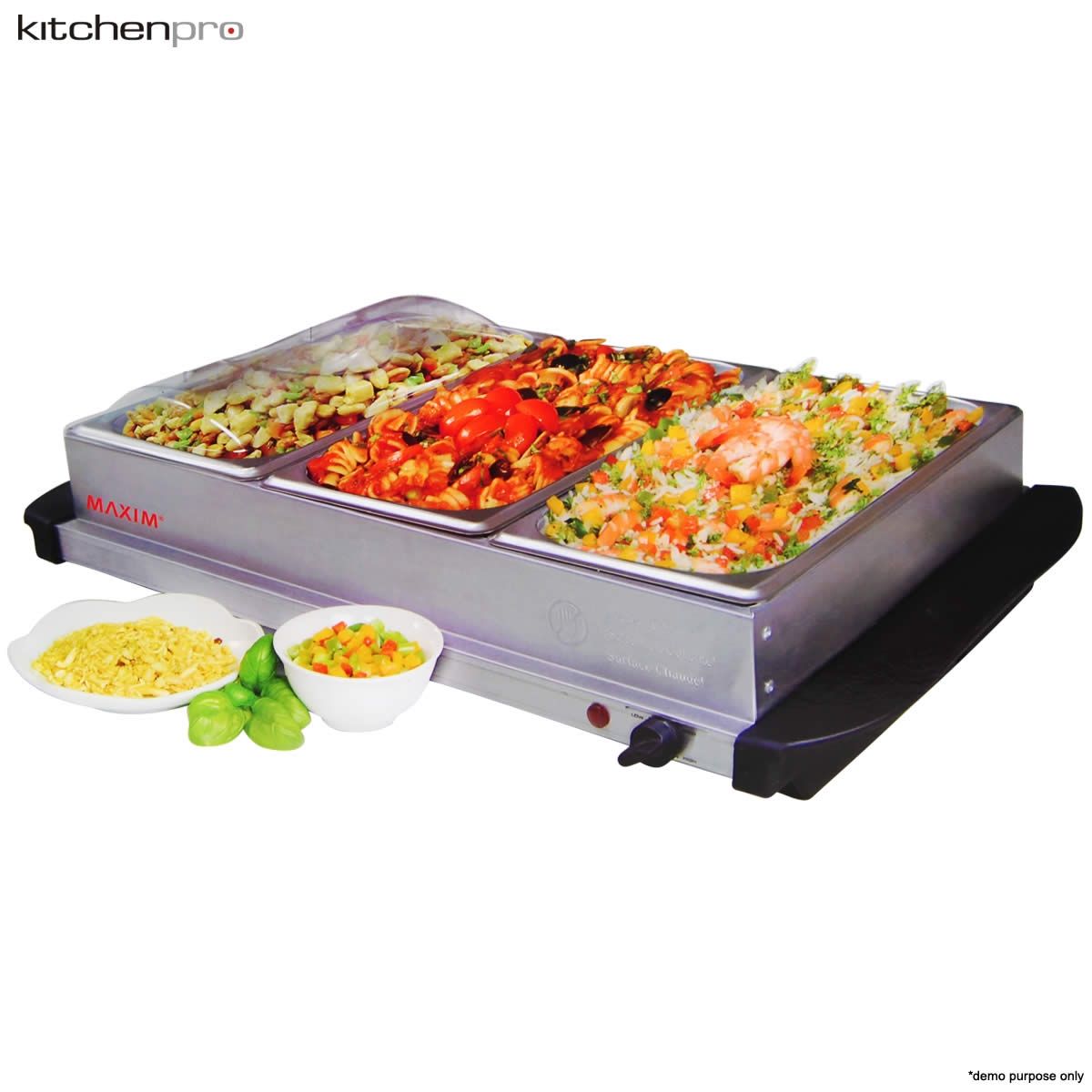 Maxim Kitchenpro 3x2L Food Warmer and Buffet Server