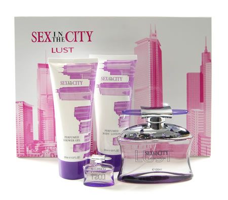 Sex In The City Lust 4 Pc Gift Travel Set 100ml EDP SP Perfume Fragrance Spray for Women