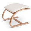 Artiss Rocking Armchair Bentwood Frame With Foot Stool Beige