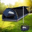 Weisshorn Double Camping Canvas Swag with Mattress and Air Pillow - Blue