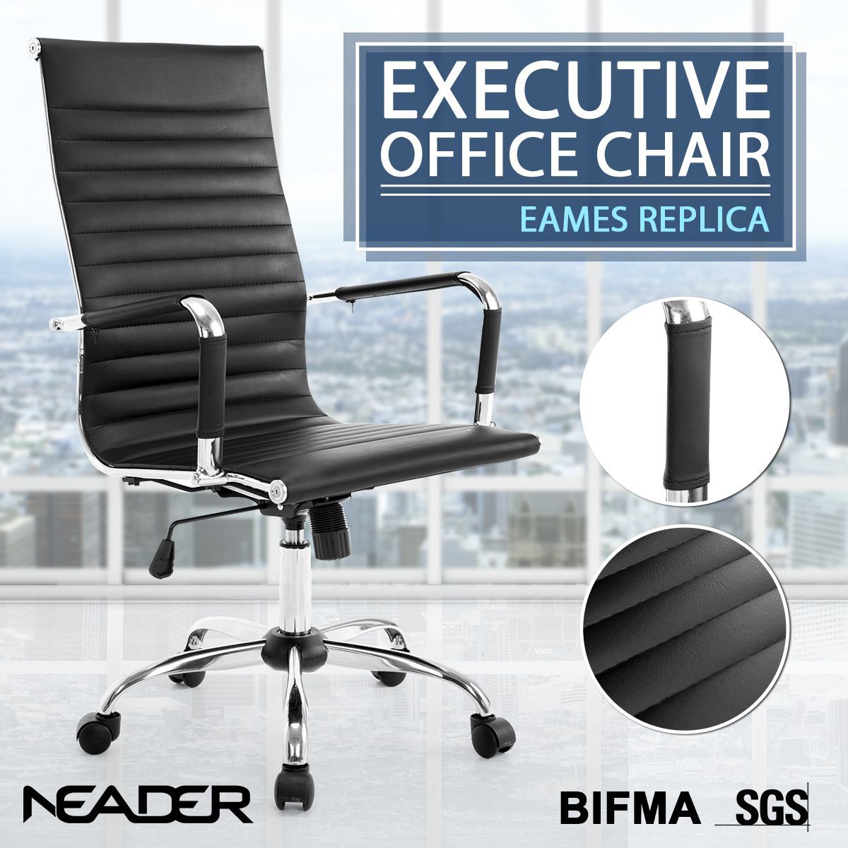Eames Replica Office Chair High Back PU Computer Work Chair | Crazy Sales