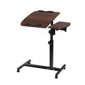 Artiss Laptop Table Desk Adjustable Stand - Walnut