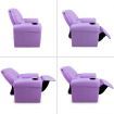 Keezi Kids Recliner Chair Purple PU Leather Sofa Lounge Couch Children Armchair