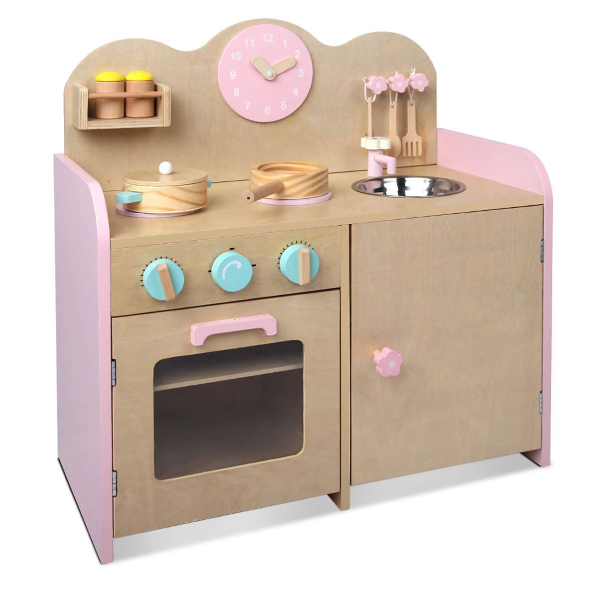 7 Piece Wooden Kitchen Play Set Crazy Sales