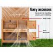 i.Pet Rabbit Hutch Chicken Coop 91.5cm x 45cm x 82cm Chicken Coop Large Wooden House Run Cage