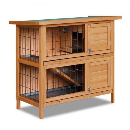 Double Storey Rabbit Hutch with 