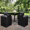 Rio Dining 5 Seater Set - Black and White