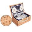 Alfresco 4 Person Picnic Basket Set Insulated Blanket