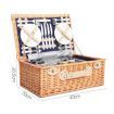 Alfresco 4 Person Picnic Basket Set Insulated Blanket