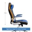 High Back Gaming and Racing Office Computer Chair - Black and Blue