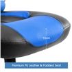 High Back Gaming and Racing Office Computer Chair - Black and Blue