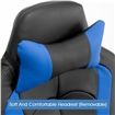 High Back Gaming and Racing Office Computer Chair - Black and Blue