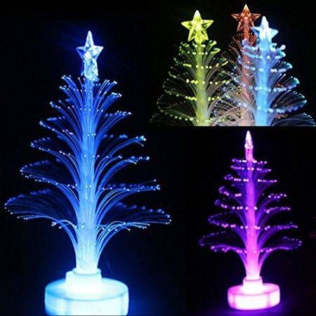 LUD Colorful LED Fiber Optic Nightlight Christmas Tree Lamp Light Children Xmas Gift