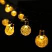 String Lights Outdoor 20LED Crystal Ball Christmas Globe Lights for Garden Path, Party, Bedroom Decoration-Warm White