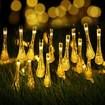 Solar Outdoor String Lights 20LED Water Drop String Fairy Waterproof Christmas Lights for Garden,Home, Christmas Tree, Parties-Warm White