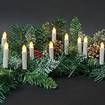 LUD Battery Powered Remote Control LED Flameless Holiday Christmas Tree Candles with Clips (10 Pack)-Warm White