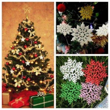 12Pcs Xmas Ornaments Christmas Snowflake