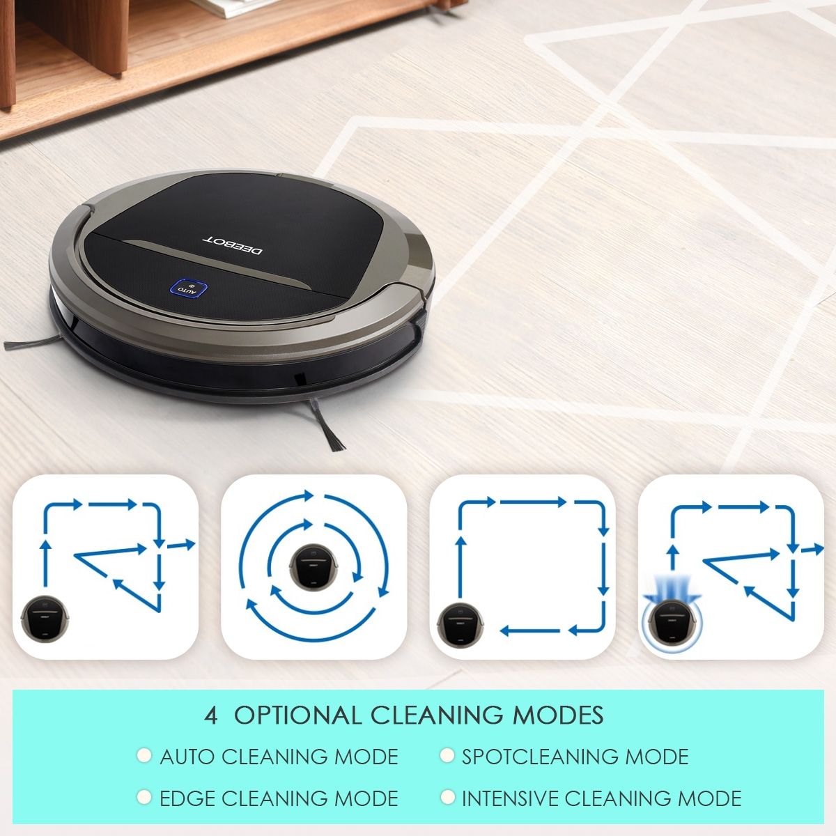 12 IN 1 DEEBOT Slim Robotic Vacuum Cleaner Crazy Sales