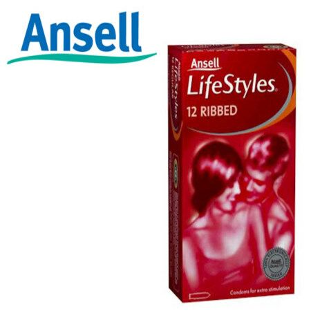 Ansell Lifestyles Condoms Ribbed 12 Pack[LIF013]