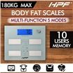 HPF Digital Body Fat Bathroom Scales 180kg - White