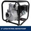 NEW BLACK EAGLE Water Pump 3Inch 8HP Petrol Transfer High Flow Irrigation Farm