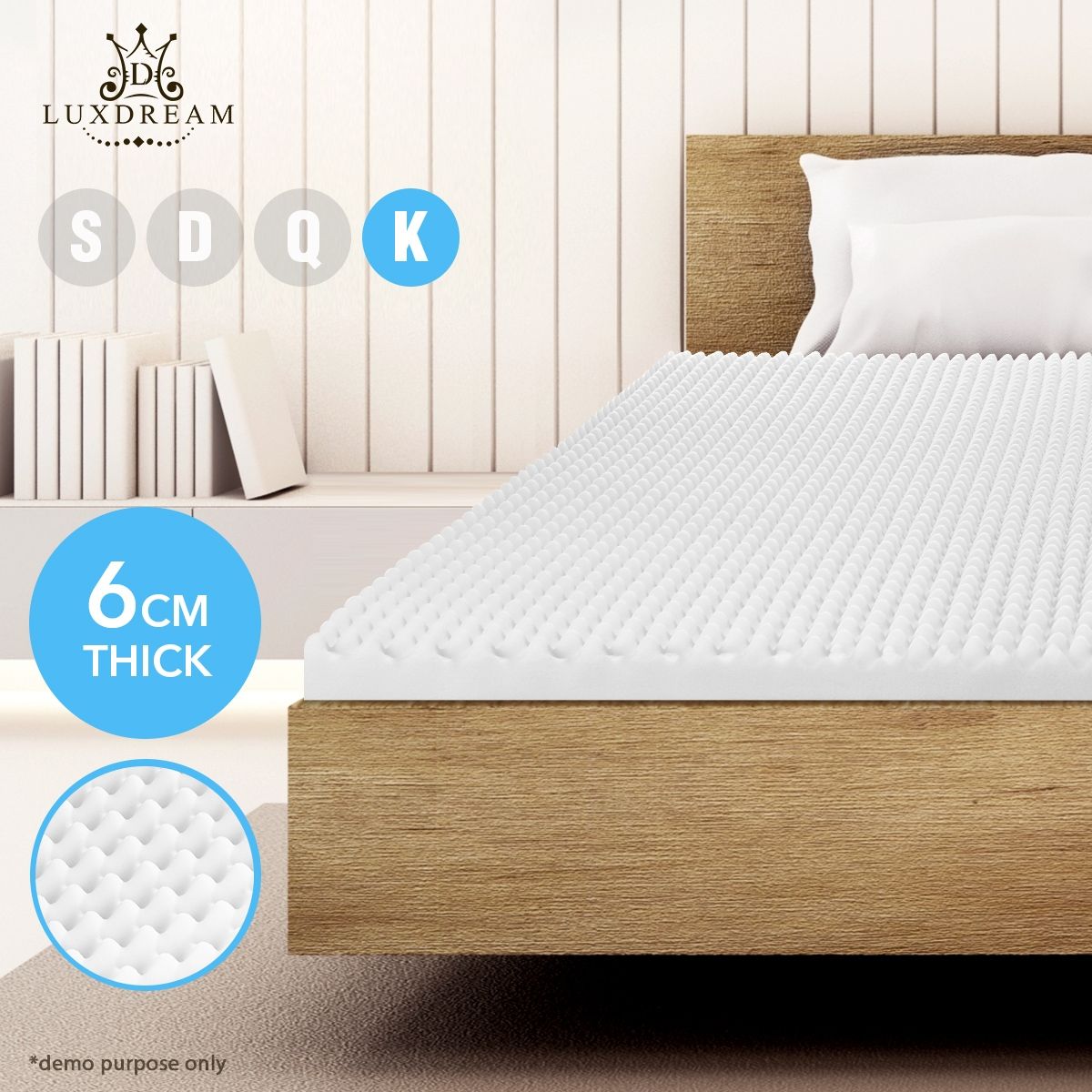 King Egg Crate Foam Mattress Topper Crazy Sales