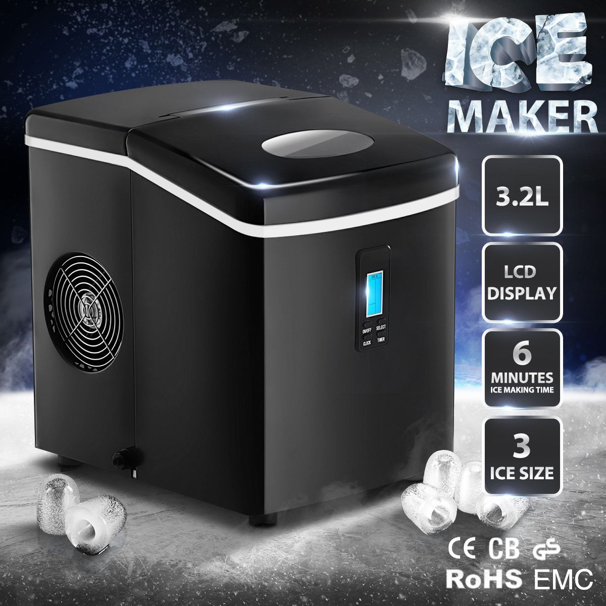 3.2L Home Portable Ice Maker Machine 