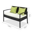 Gardeon Outdoor Sofa Set Wicker Lounge Setting Table and Chairs Patio Furniture