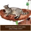 Cat Scratching Tree Condo Climbing Scratcher Posts Poles Tower Modern Pet Play House Furniture Multi Levels 2.1m Tall Brown