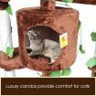 Cat Scratching Tree Condo Climbing Scratcher Posts Poles Tower Modern Pet Play House Furniture Multi Levels 2.1m Tall Brown