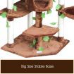 Cat Scratching Tree Condo Climbing Scratcher Posts Poles Tower Modern Pet Play House Furniture Multi Levels 2.1m Tall Brown