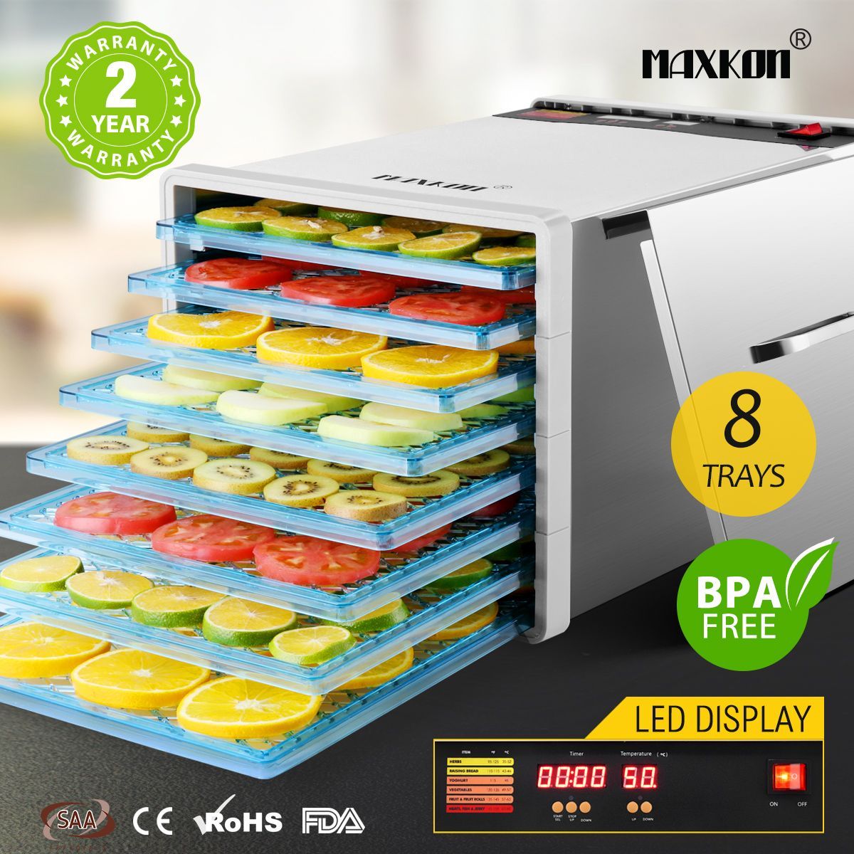 8 Trays Food Dehydrator for Commercial & Home Use