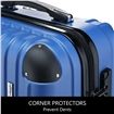 2Pc Hard Shell Luggage Suitcase Set-Blue With TSA Lock