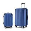 2Pc Hard Shell Luggage Suitcase Set-Blue With TSA Lock