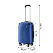 2Pc Hard Shell Luggage Suitcase Set-Blue With TSA Lock