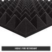 24 Sheet Acoustic Foam Panel Made with Fire Retardant Treatment Size: 50x50cm