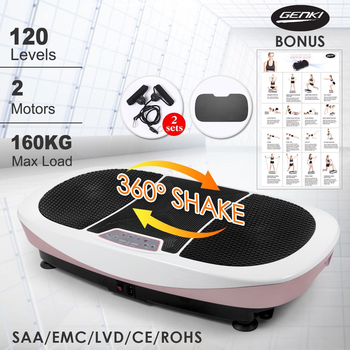 400W Genki 3D Shake Body Vibration Machine-Two Motor